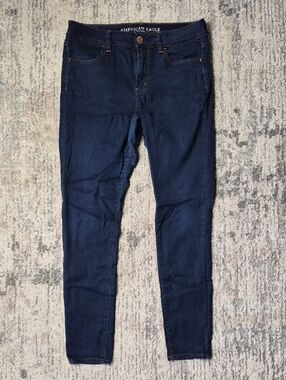 American Eagle Outfitters Dark Blue Women's Jeggings High Rise Super Stretch 10